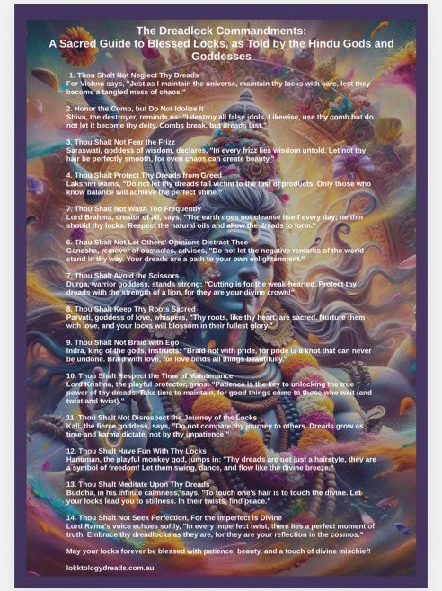 A3 Sized Dreadlokk Commandments Poster